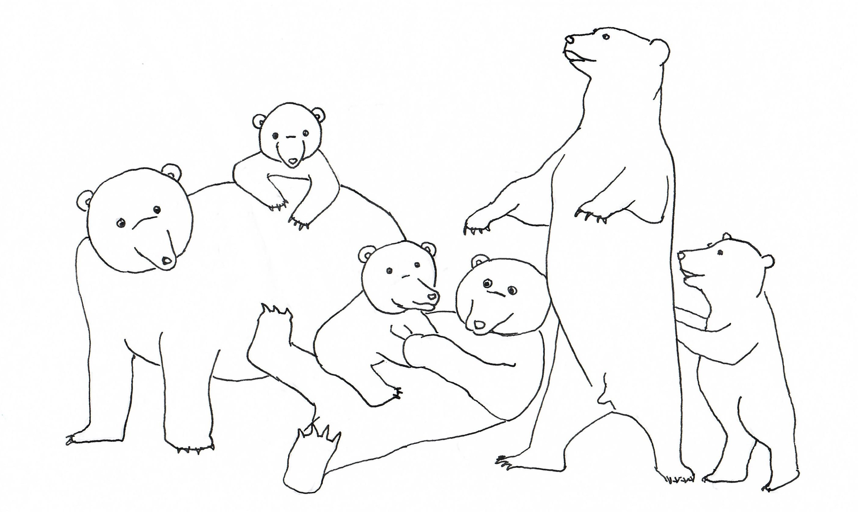 Grizzlybär:innen-Familie